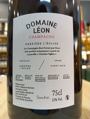 Champagne Derrière l'Église Domaine Léon Brut Nature