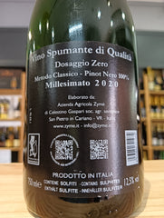 Zyme Metodo Classico Dosaggio Zero 2020 Pinot Nero