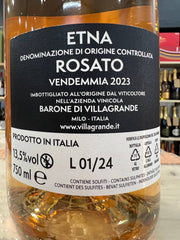 Etna Rosato 2023 DOC Barone di Villagrande