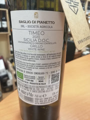 Timeo Grillo 2020 - Baglio di Pianetto