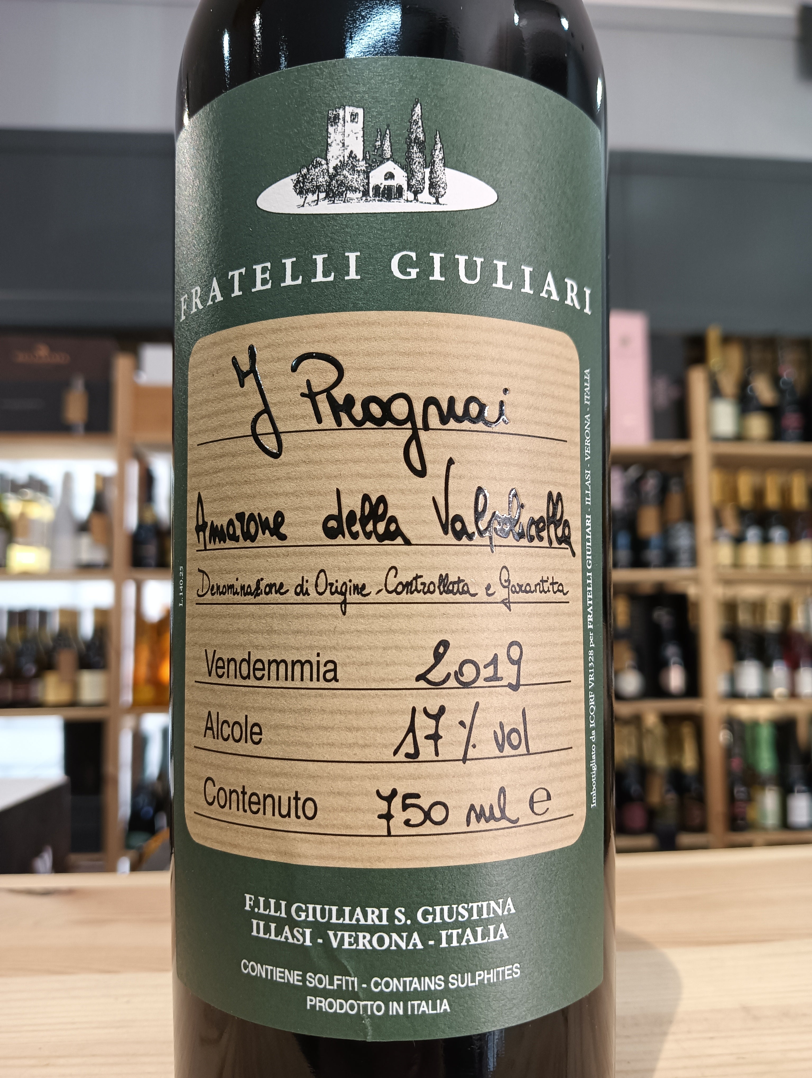 Amarone della Valpolicella I Prognai 2019 - In Cassetta Legno