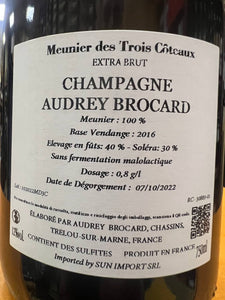 Audrey Brocard Meunier Des Trois Côteaux Extra Brut