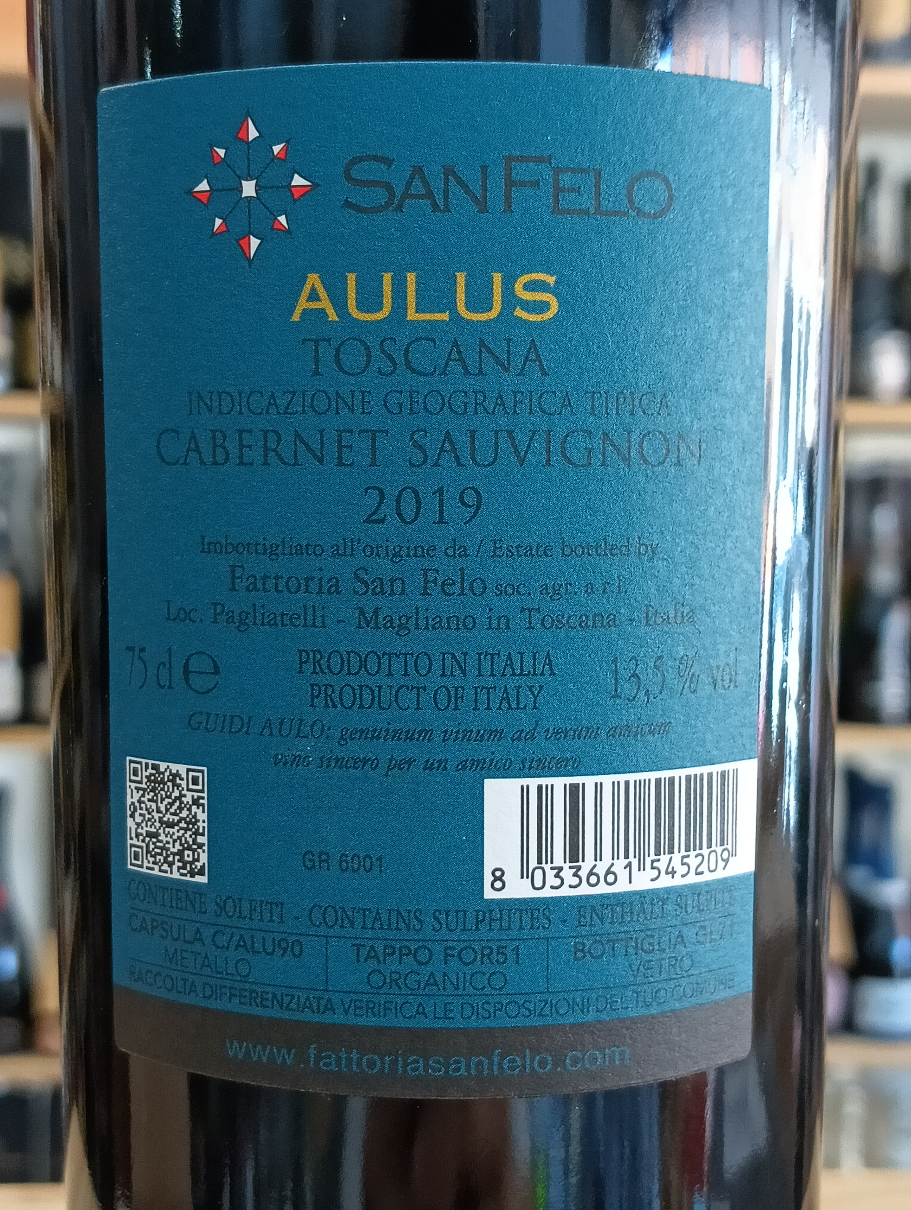 Aulus Cabernet Sauvignon 2019 Toscana IGT Fattoria San Felo