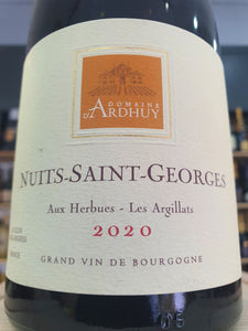 Nuits Saint Georges "Aux Herbues Les Argillats" 2020 - Domaine d'Ardhuy