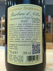 Barbera d'Alba DOC 2022 - Cascina Ghercina