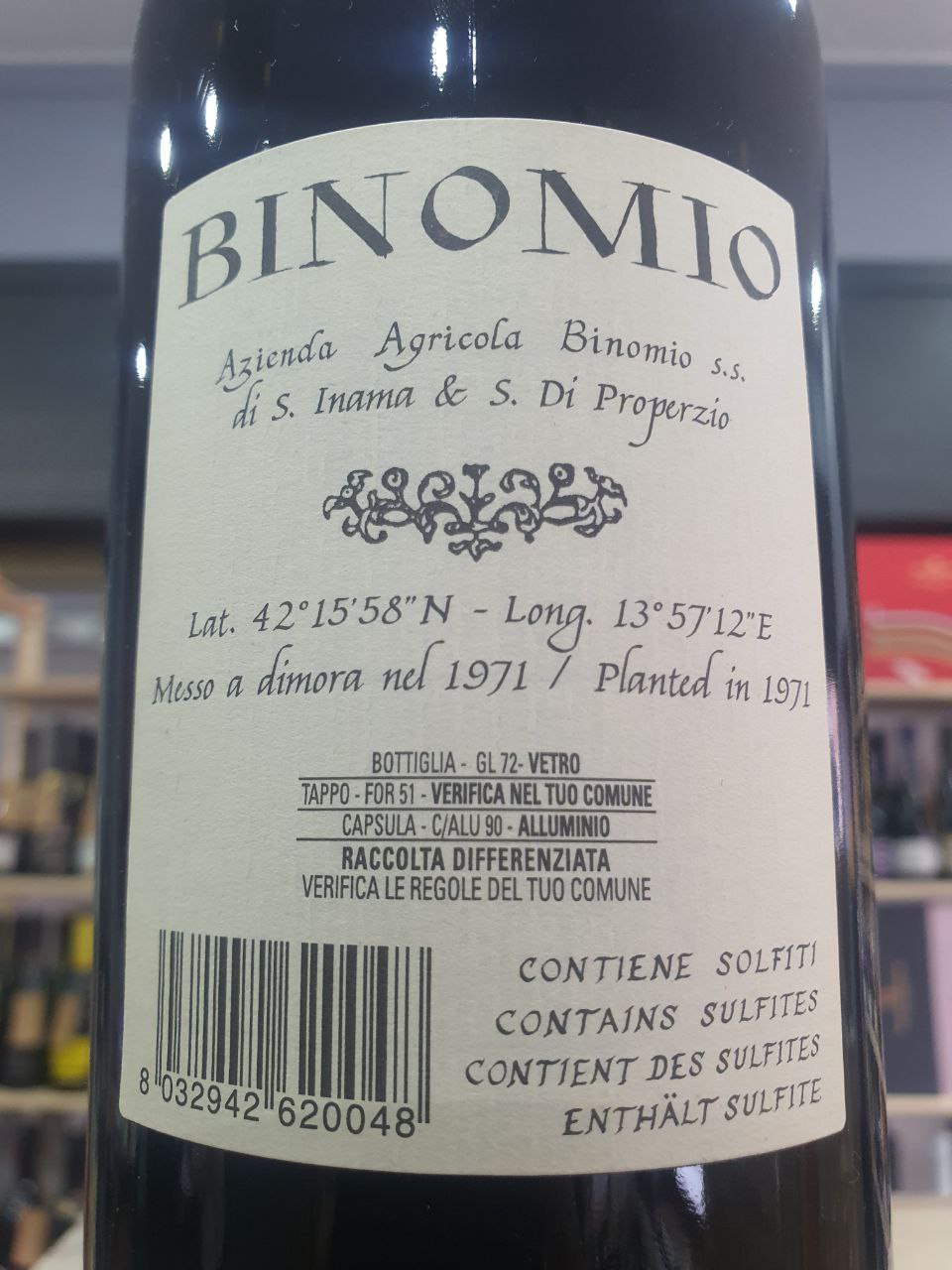 Binomio Montepulciano D’Abruzzo Riserva 2019