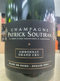 Champagne Dosage Zero Blanc de Noirs Grand Cru - Patrick Soutiran