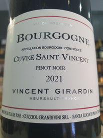 Bourgogne Rouge "Cuvée Saint Vincent" 2021 - Vincent Girardin