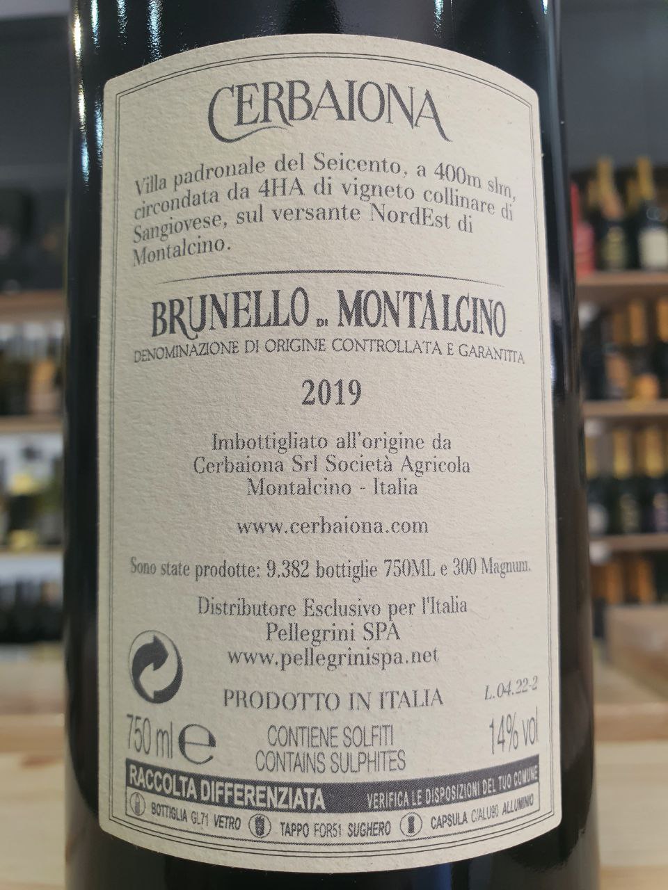 Brunello Di Montalcino Cerbaiona 2019