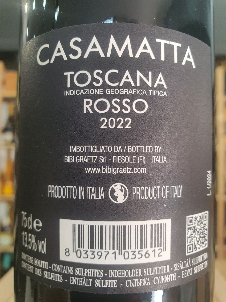 Casamatta Rosso Toscana IGT 2022 Bibi Graetz