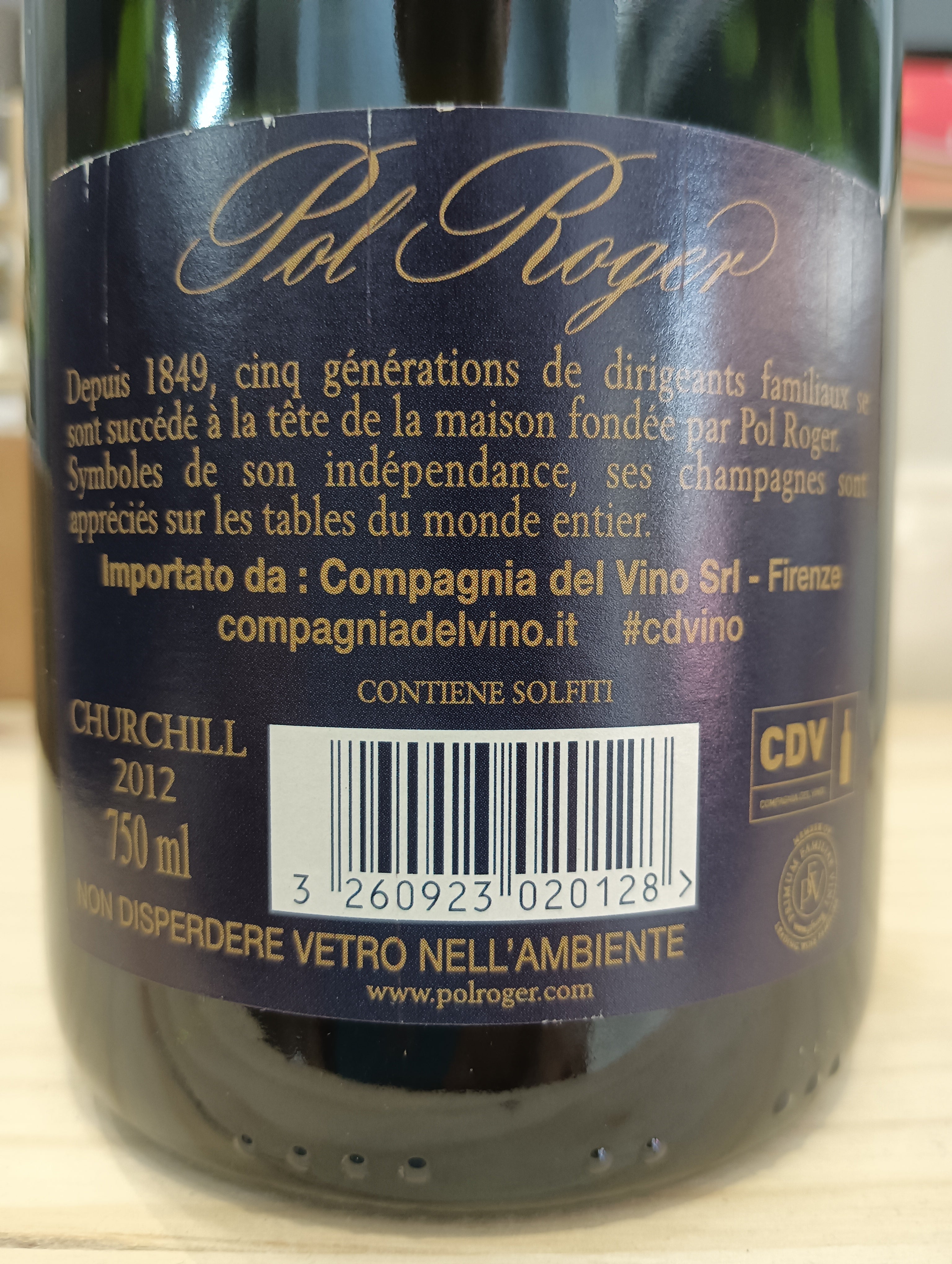 Champagne Pol Roger Sir Winston Churchill 2012 (Astucciato)