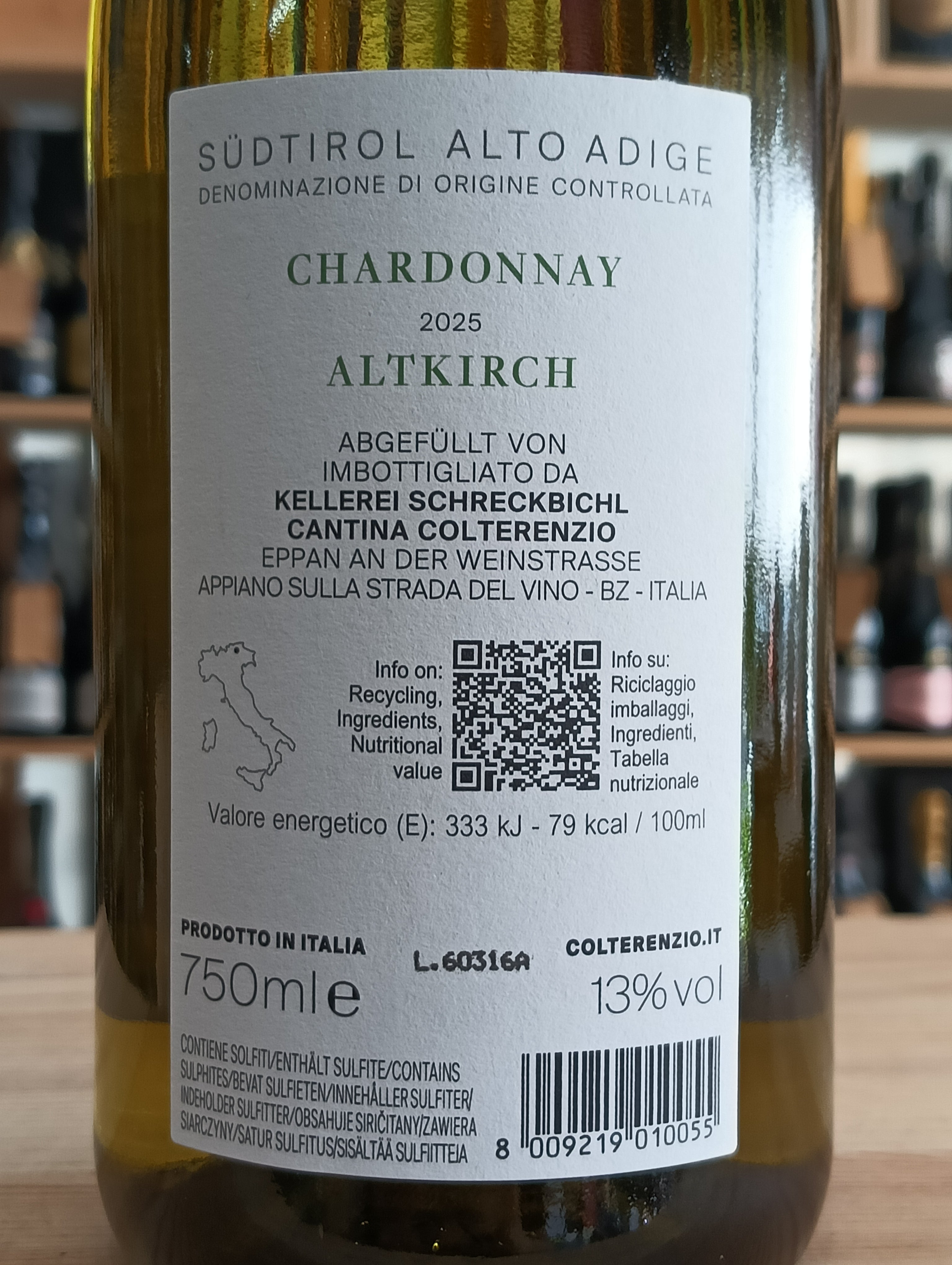 Chardonnay Altkirch A. Adige DOC 2025 Cantina Colterenzio