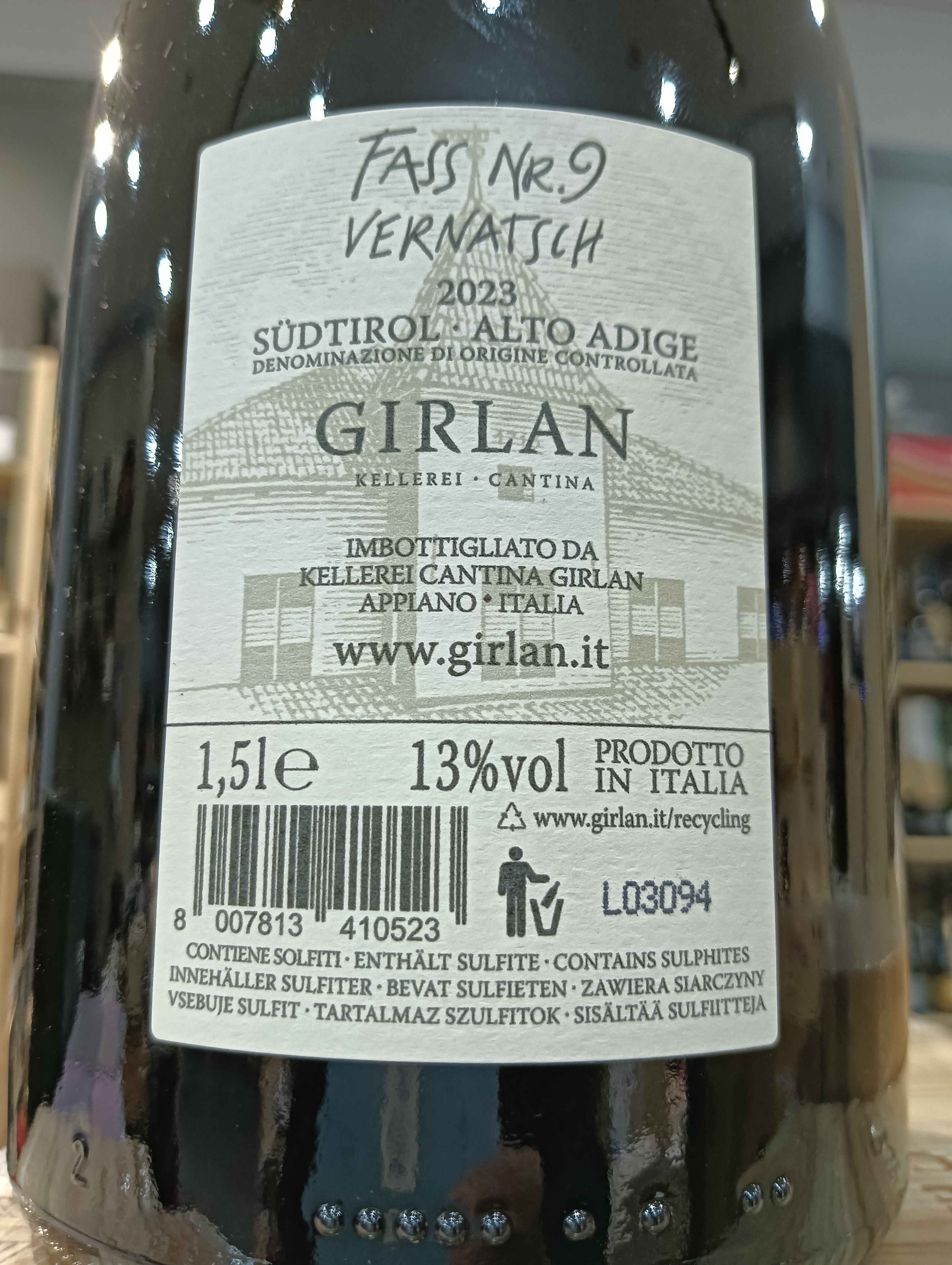 Fass Nr.9 Vernatsch Magnum 2023 (Astucciato) - Girlan