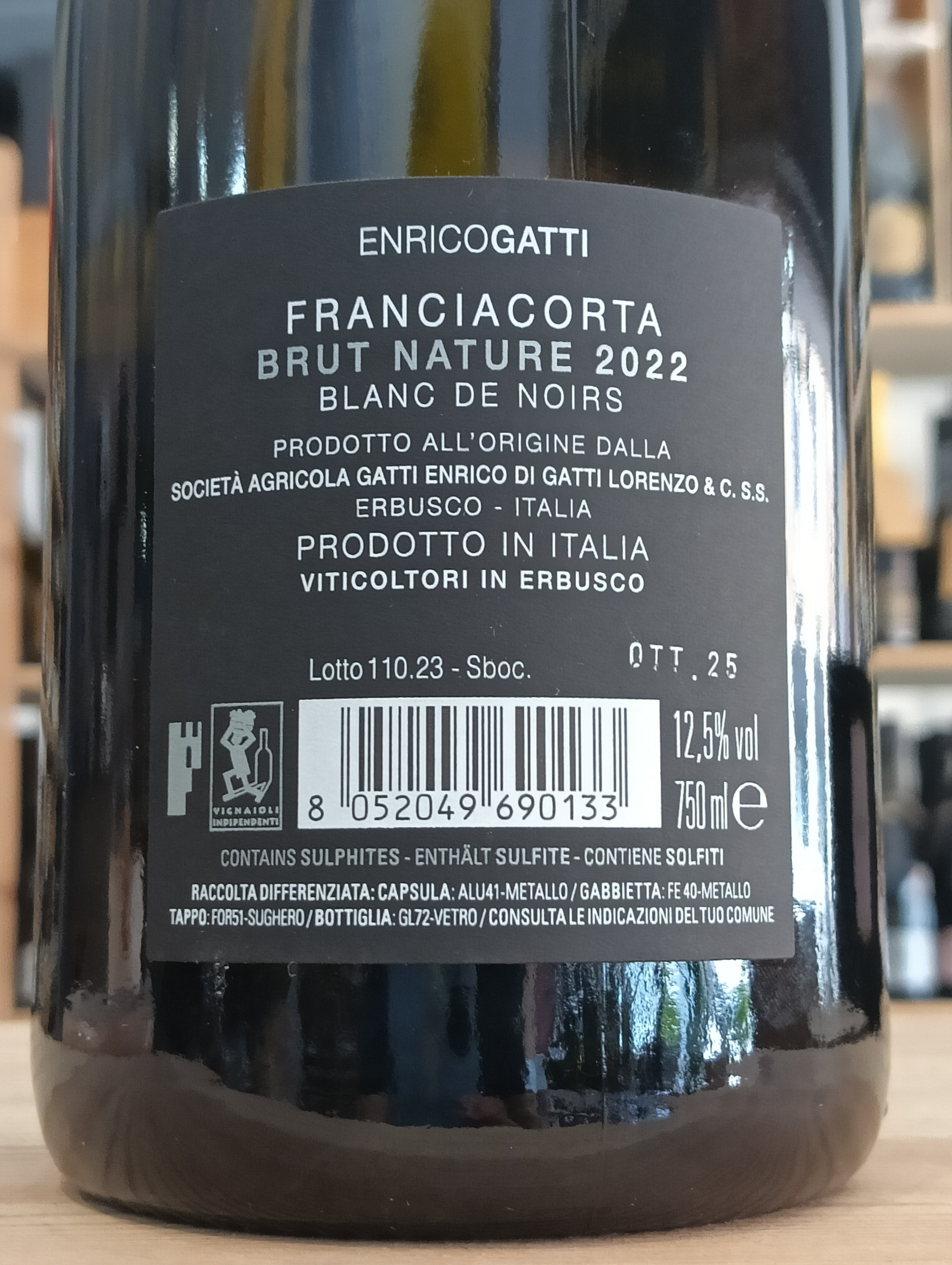 Franciacorta DOCG Blanc de Noirs 2022 Brut Nature Enrico Gatti