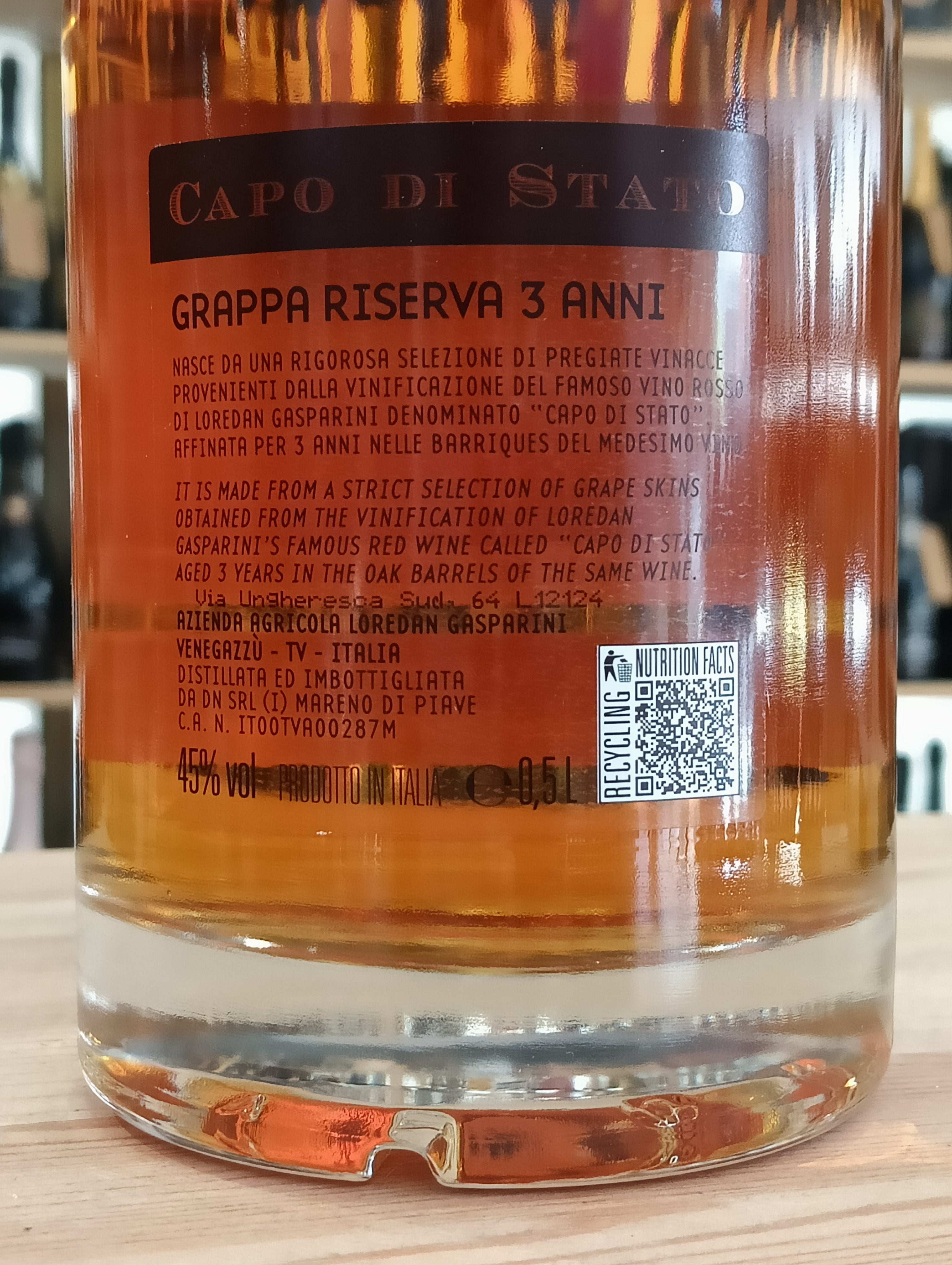 Grappa Capo Di Stato Riserva - Loredan Gasparini (Astucciata)