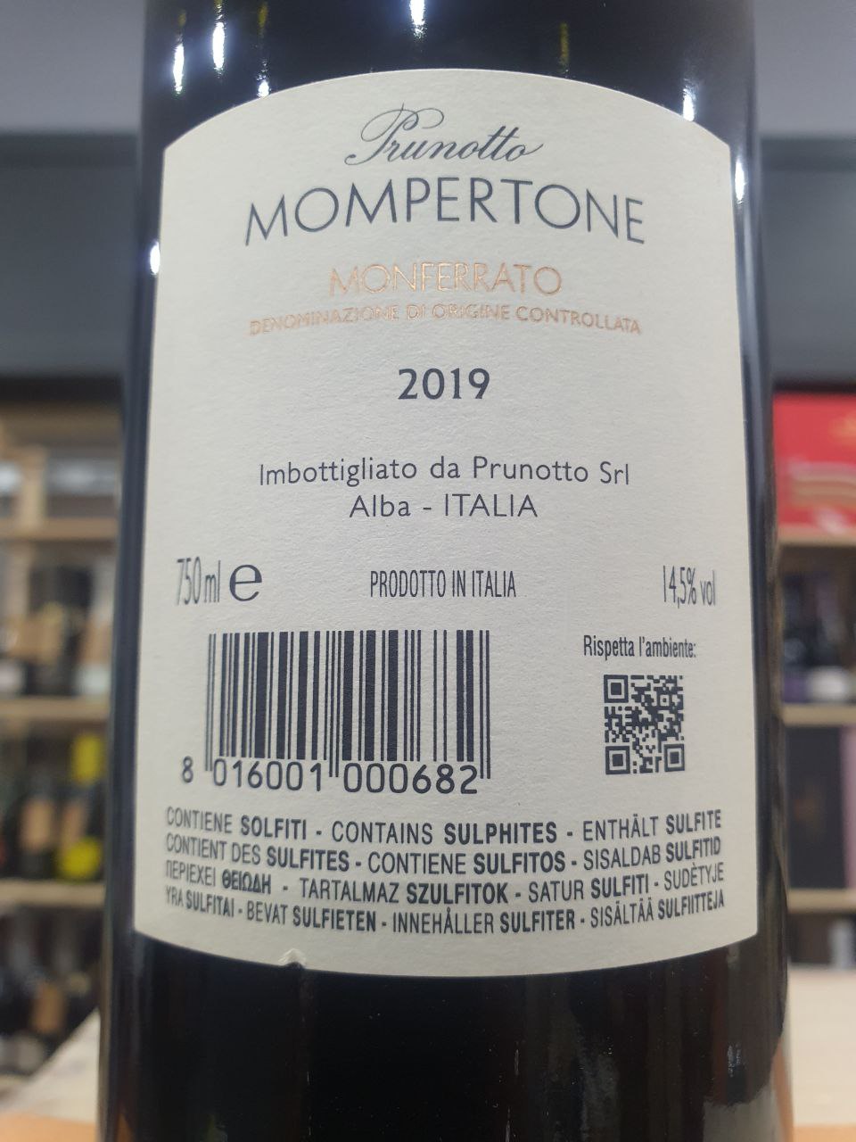 Monferrato DOC "Mompertone" 2019 - Prunotto