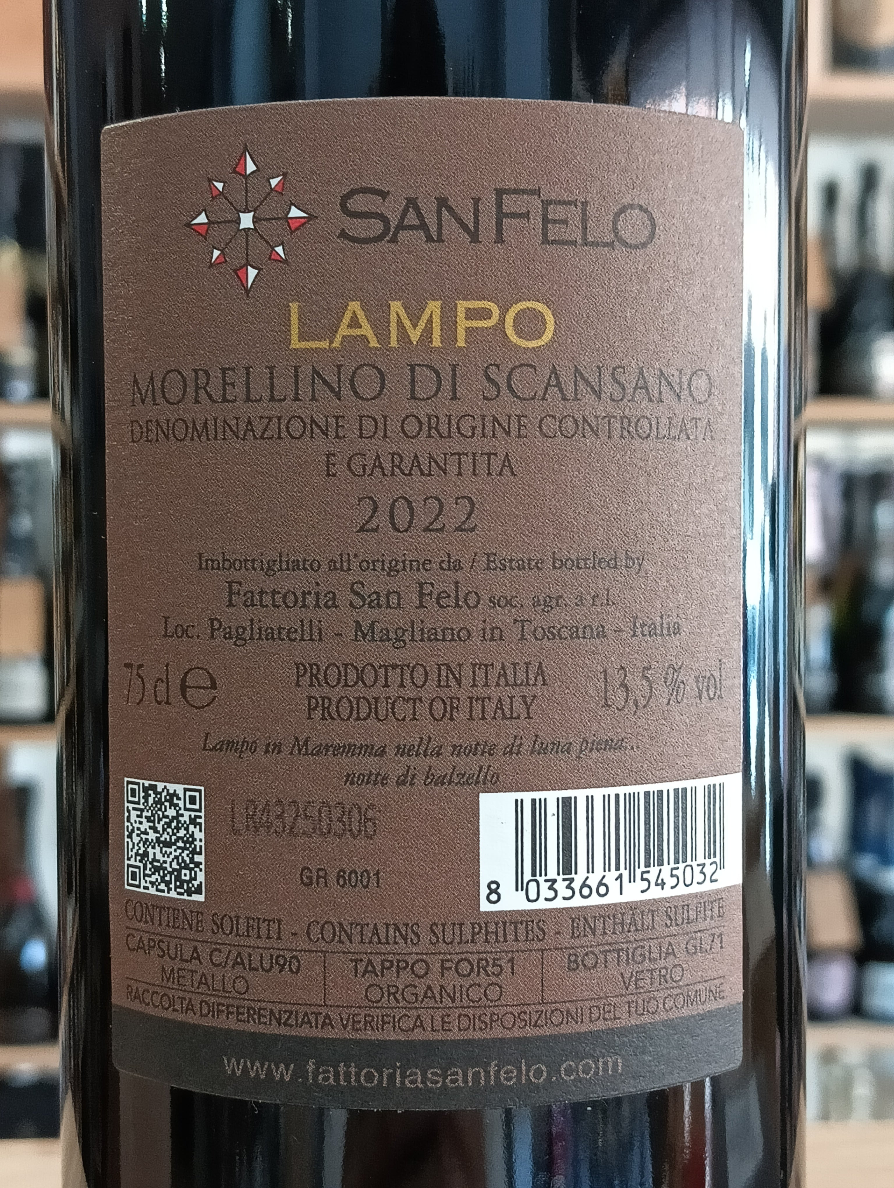 Morellino di Scansano DOCG Lampo 2022 Fattoria San Felo