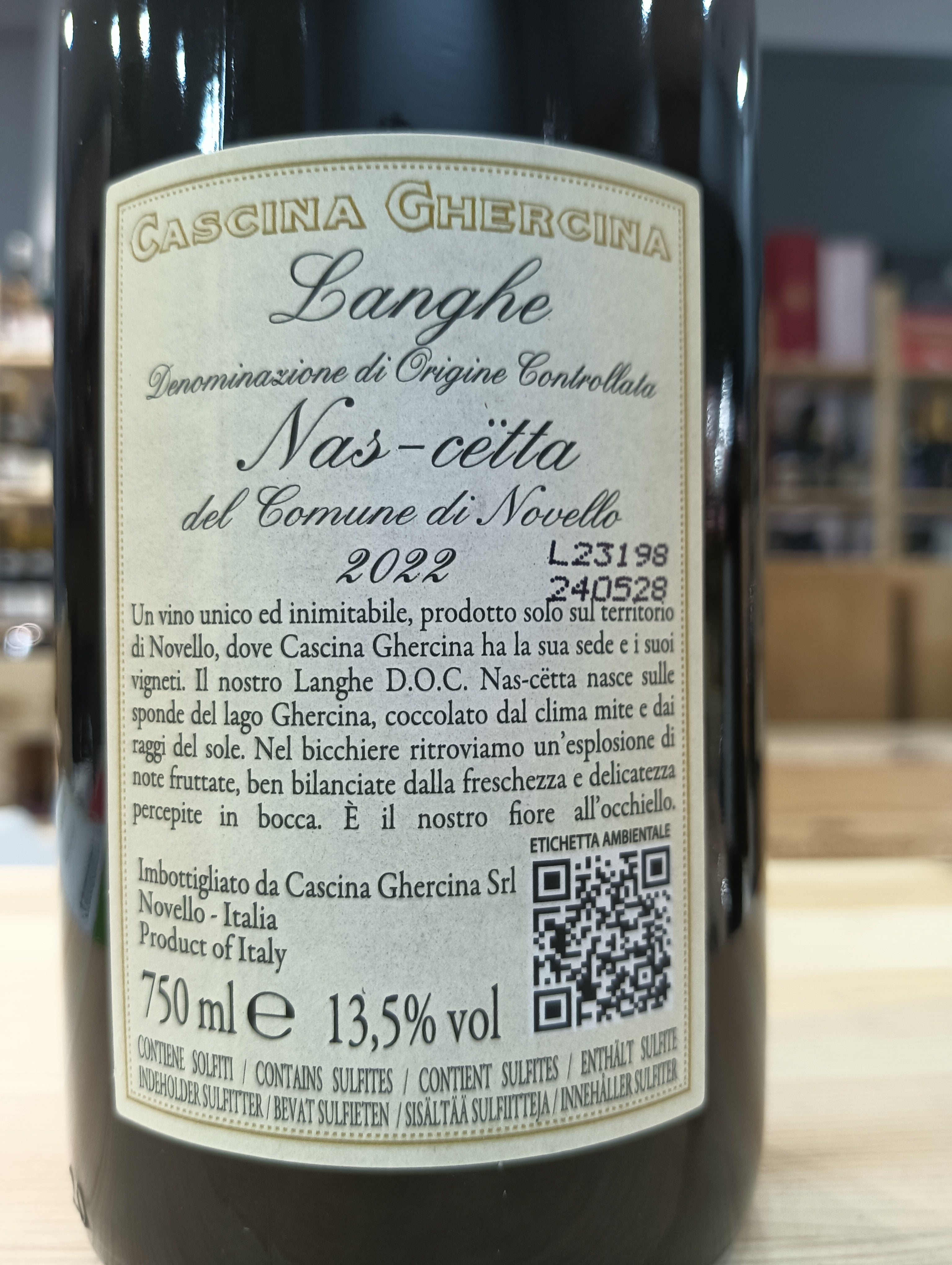 Langhe DOC Nas-cetta 2022 - Cascina Ghercina