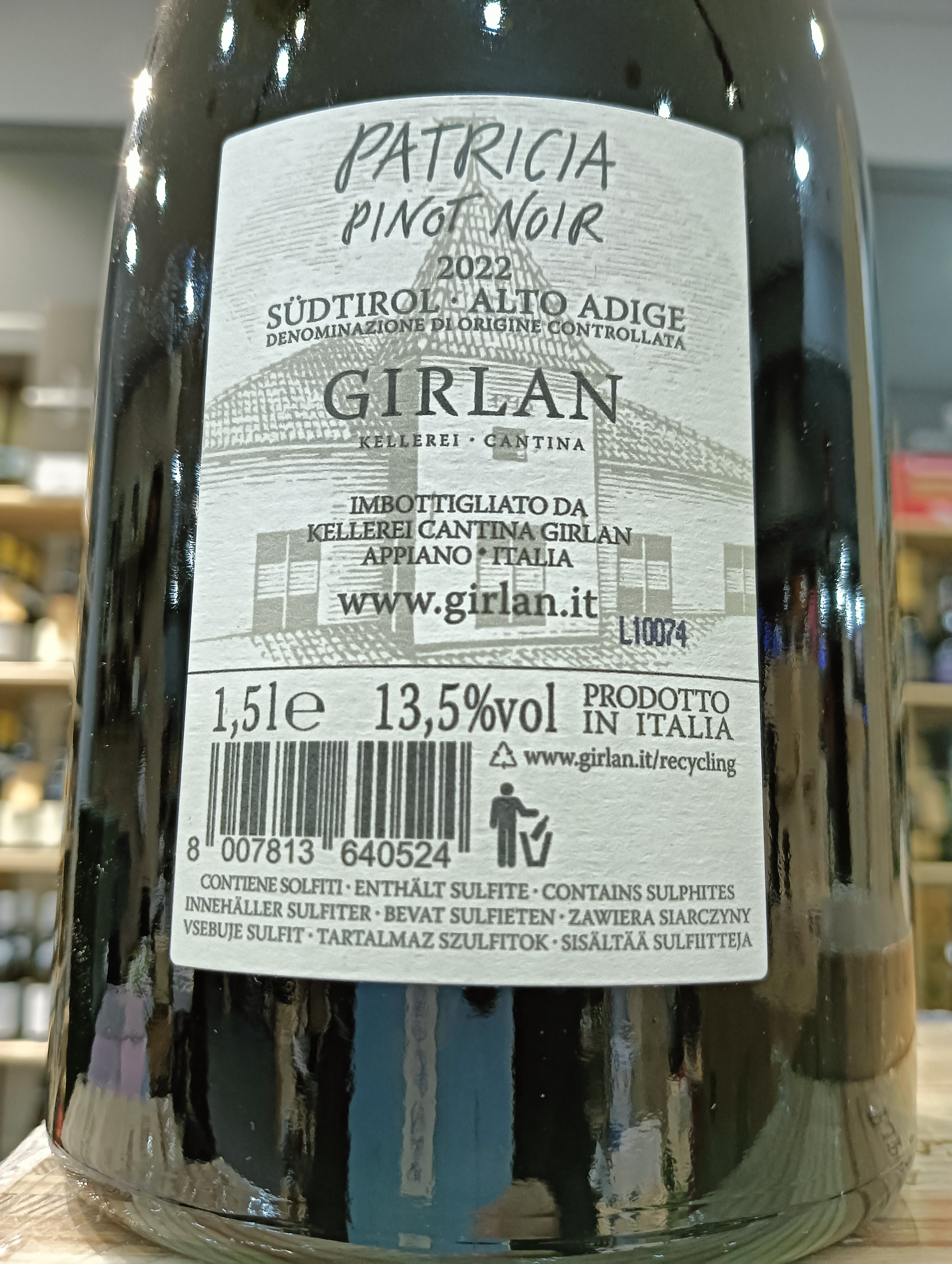 Pinot Noir Magnum Patricia 2022 (Astucciato) - Girlan