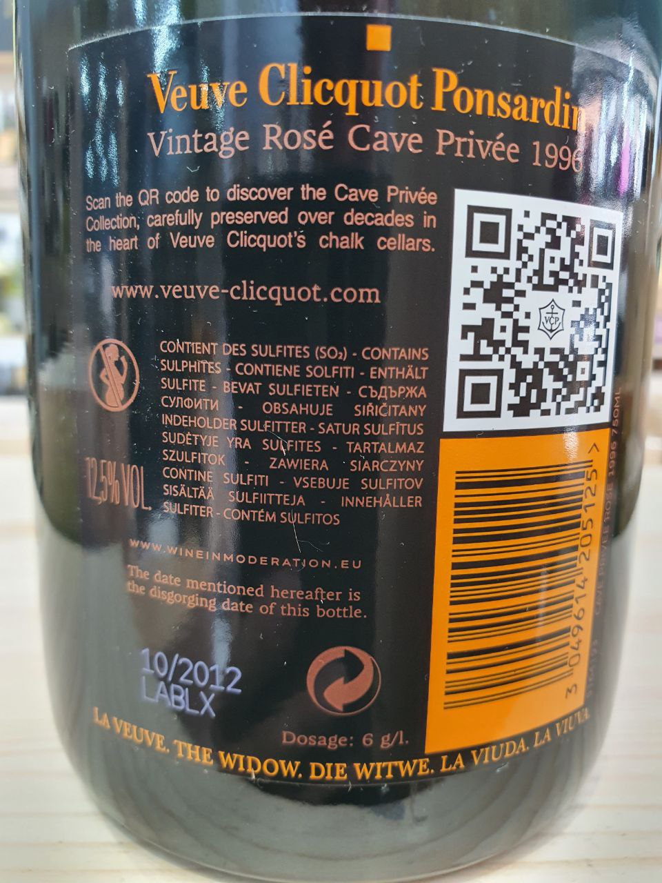 Cave Privée 1996 Rosé Champagne Vintage Veuve Clicquot