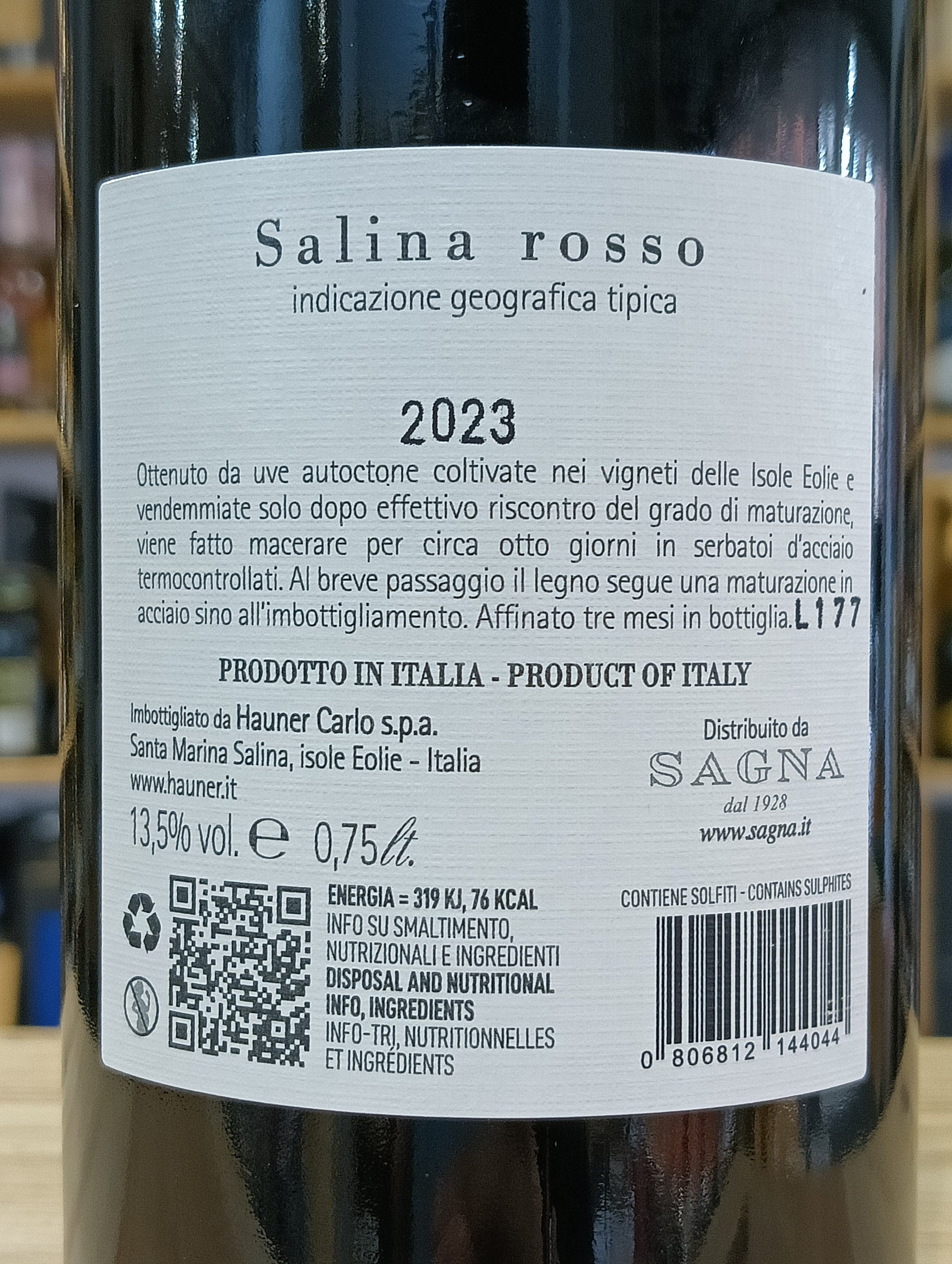 Salina Rosso IGT 2023 Hauner