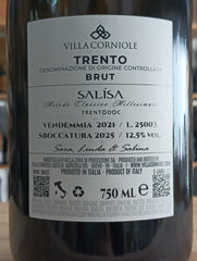 Salisa Brut 2021 TrentoDOC Villa Corniole
