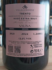 Salisa Rosé Extra Brut 2021 TrentoDOC Villa Corniole