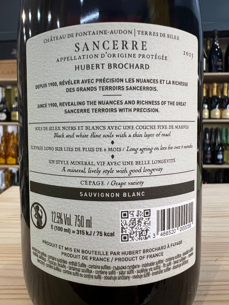 Sancerre Blanc Château de Fontaine Audon 2023 - Hubert Brochard