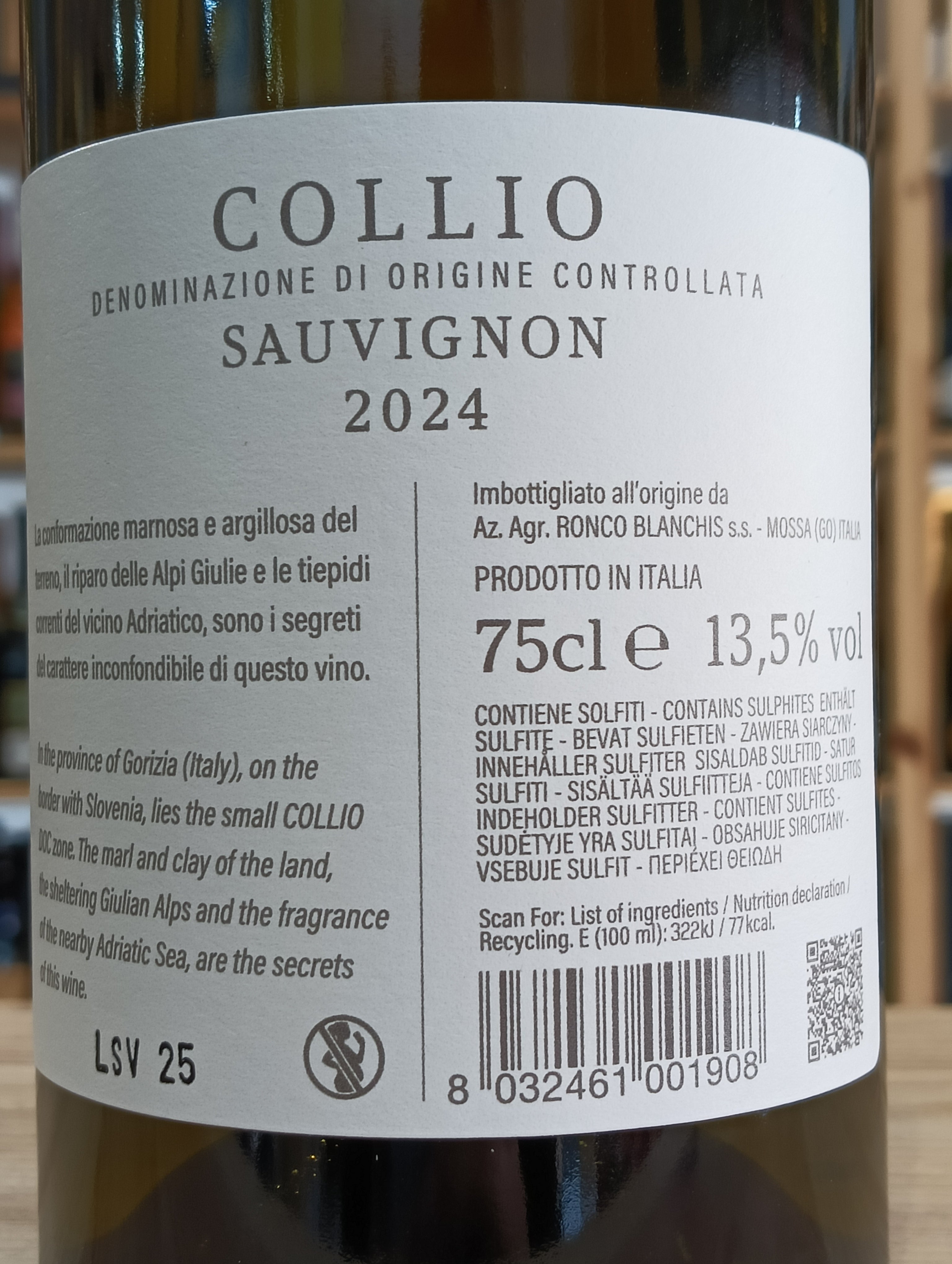 Sauvignon 2024 Collio DOC - Ronco Blanchis