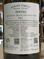 Sauvignon Blanc Cru Selection Brda 2024 Marjan Simcic