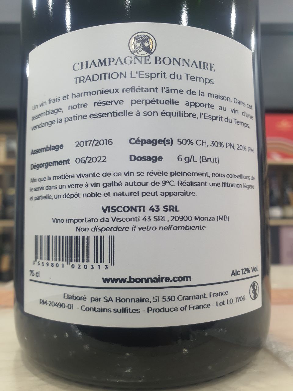 Champagne "Tradition" Brut - Bonnaire