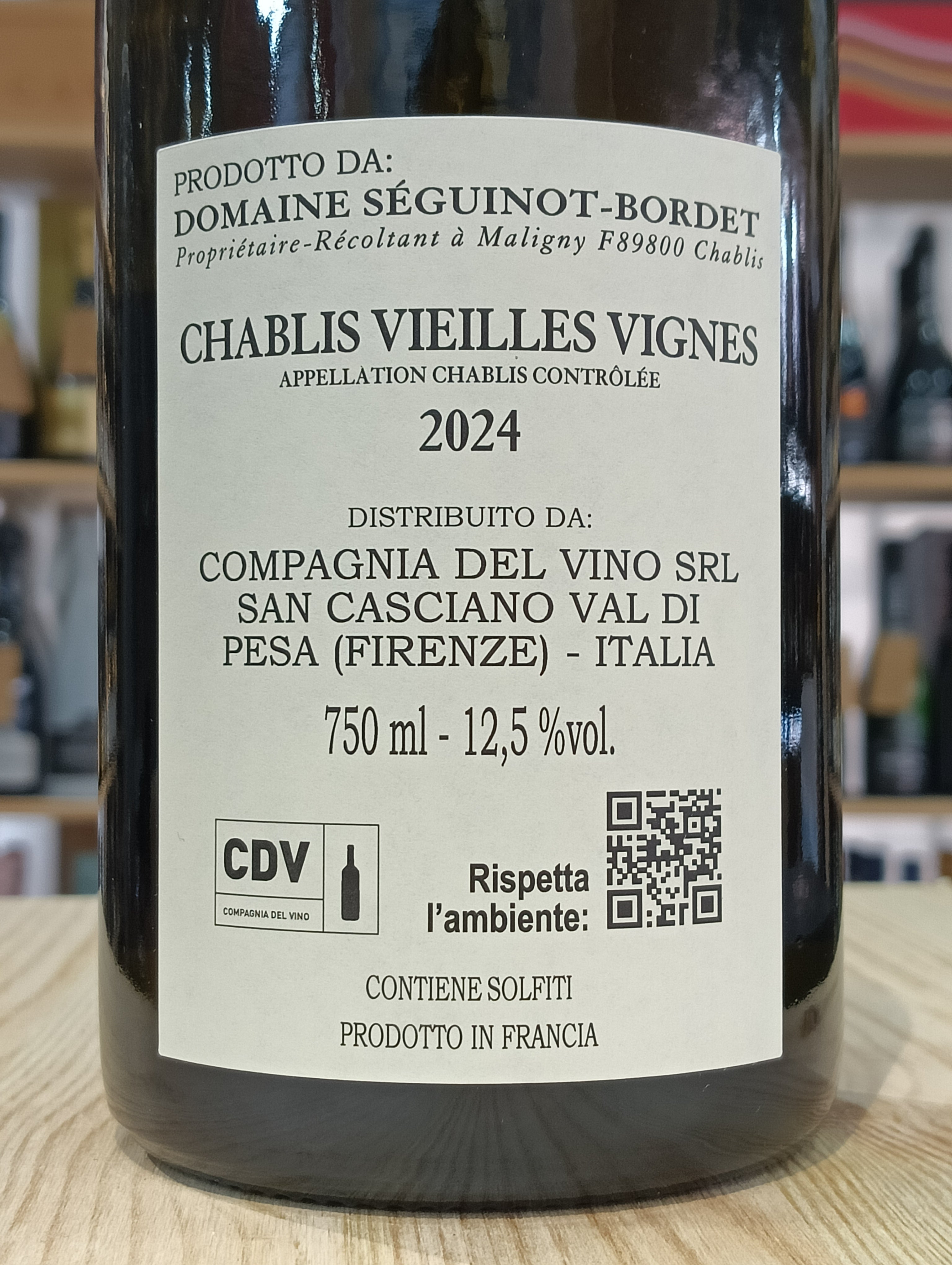 Vieilles Vignes Chablis 2024 Séguinot Bordet