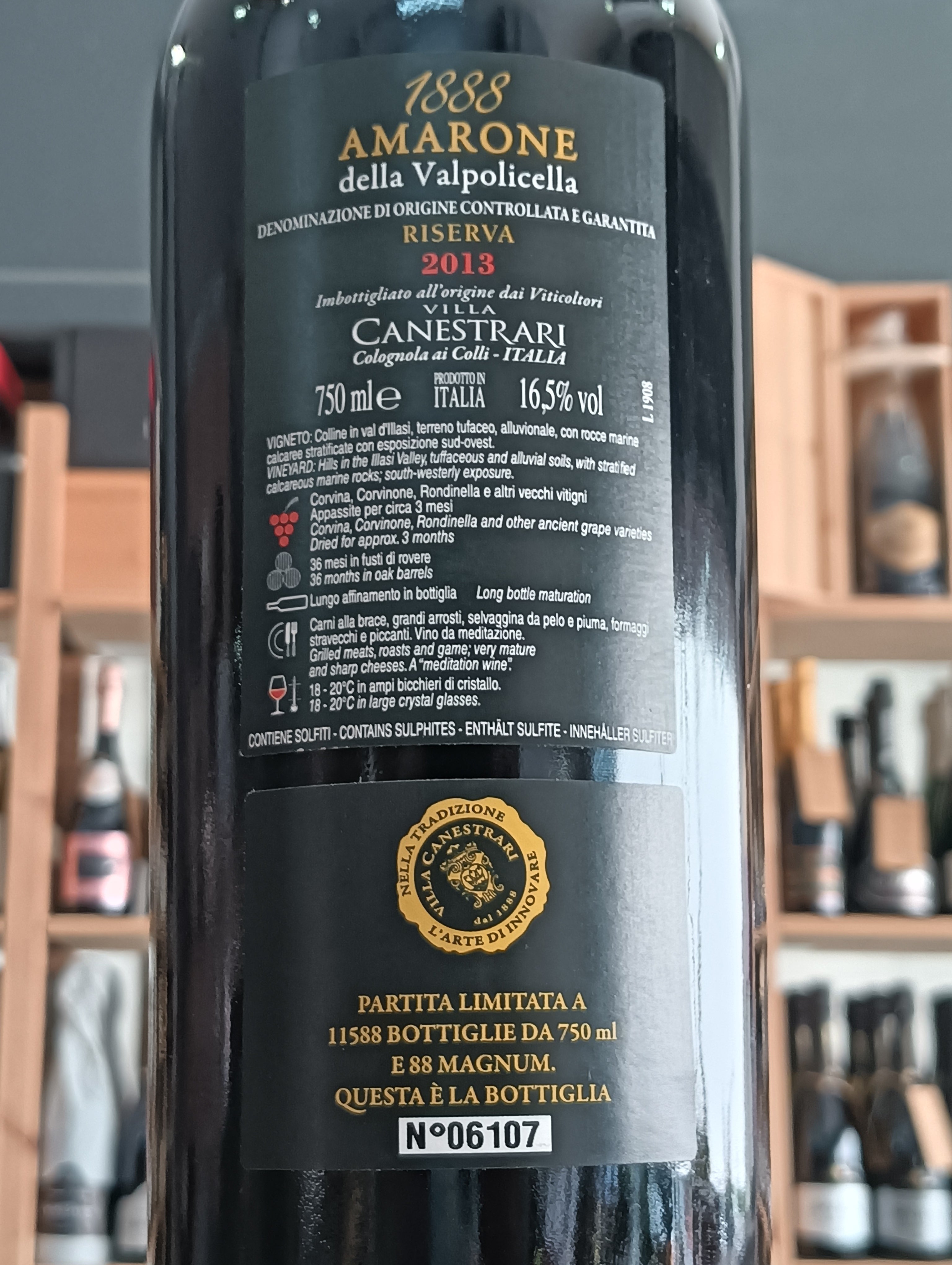 Villa Canestrari 1888 Amarone della Valpolicella Riserva 2013
