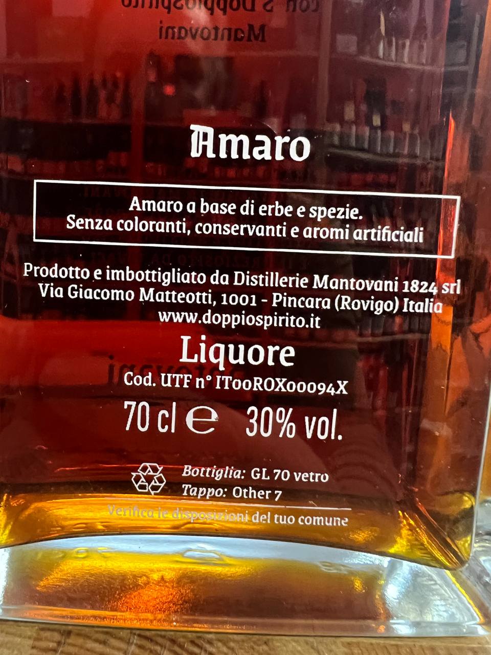 Mantovani ’S Amaro - A base di erbe e spezie