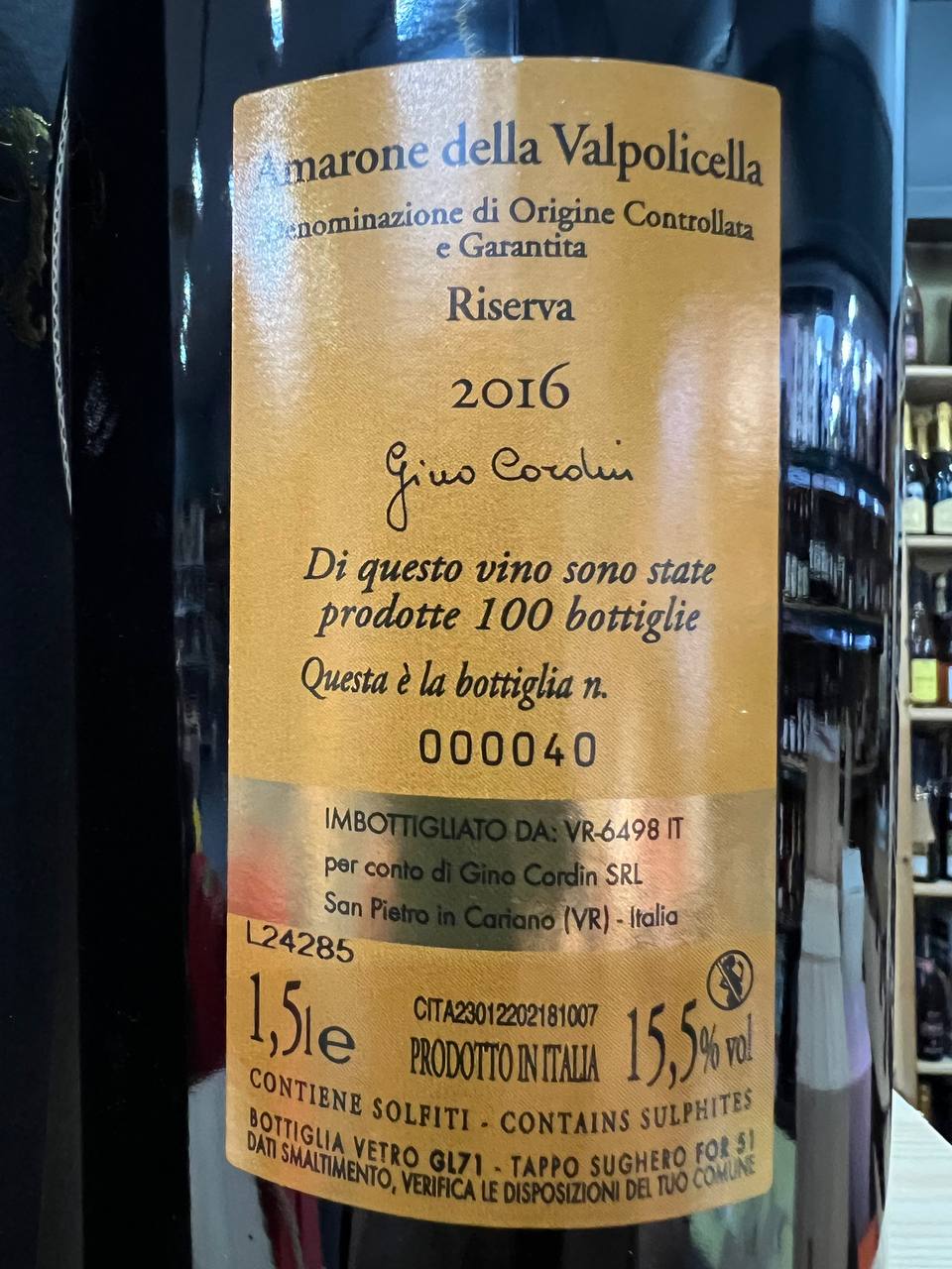 Amarone Magnum Riserva 2016 Accordini Igino Con Confezione