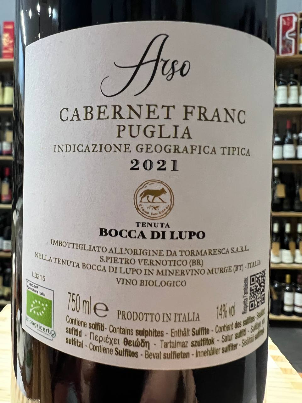 Arso 2021 Cabernet Franc IGT Puglia Antinori