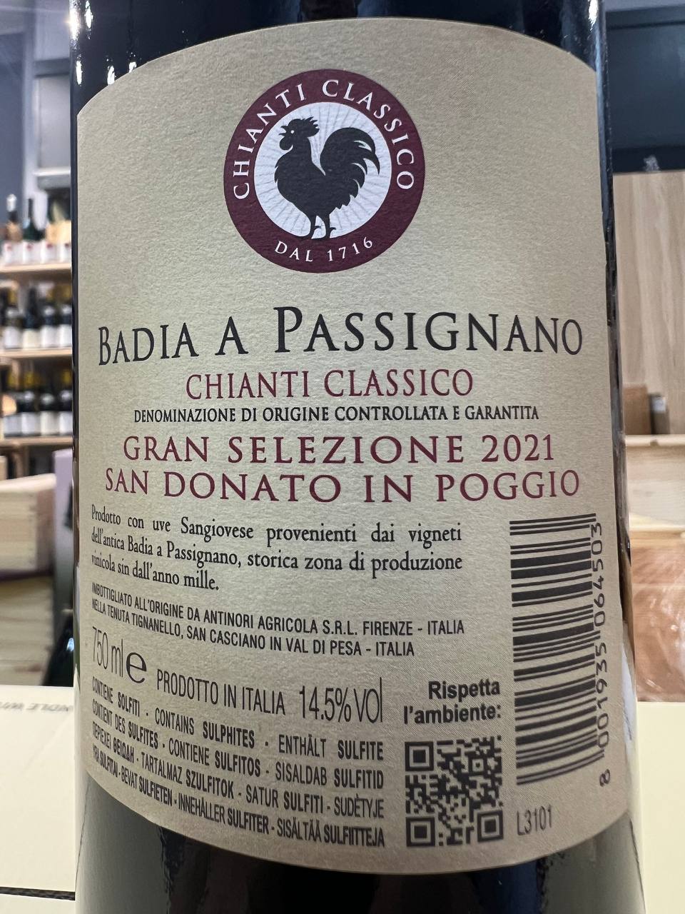 Chianti Classico Gran Selezione Badia a Passignano 2021