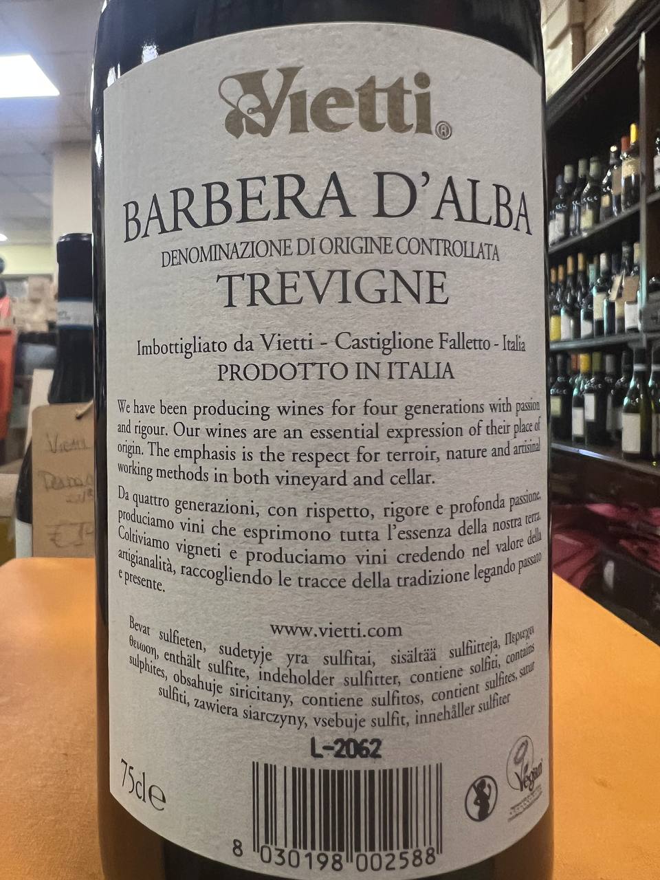 Barbera D'alba Trevigne 2018 Vietti