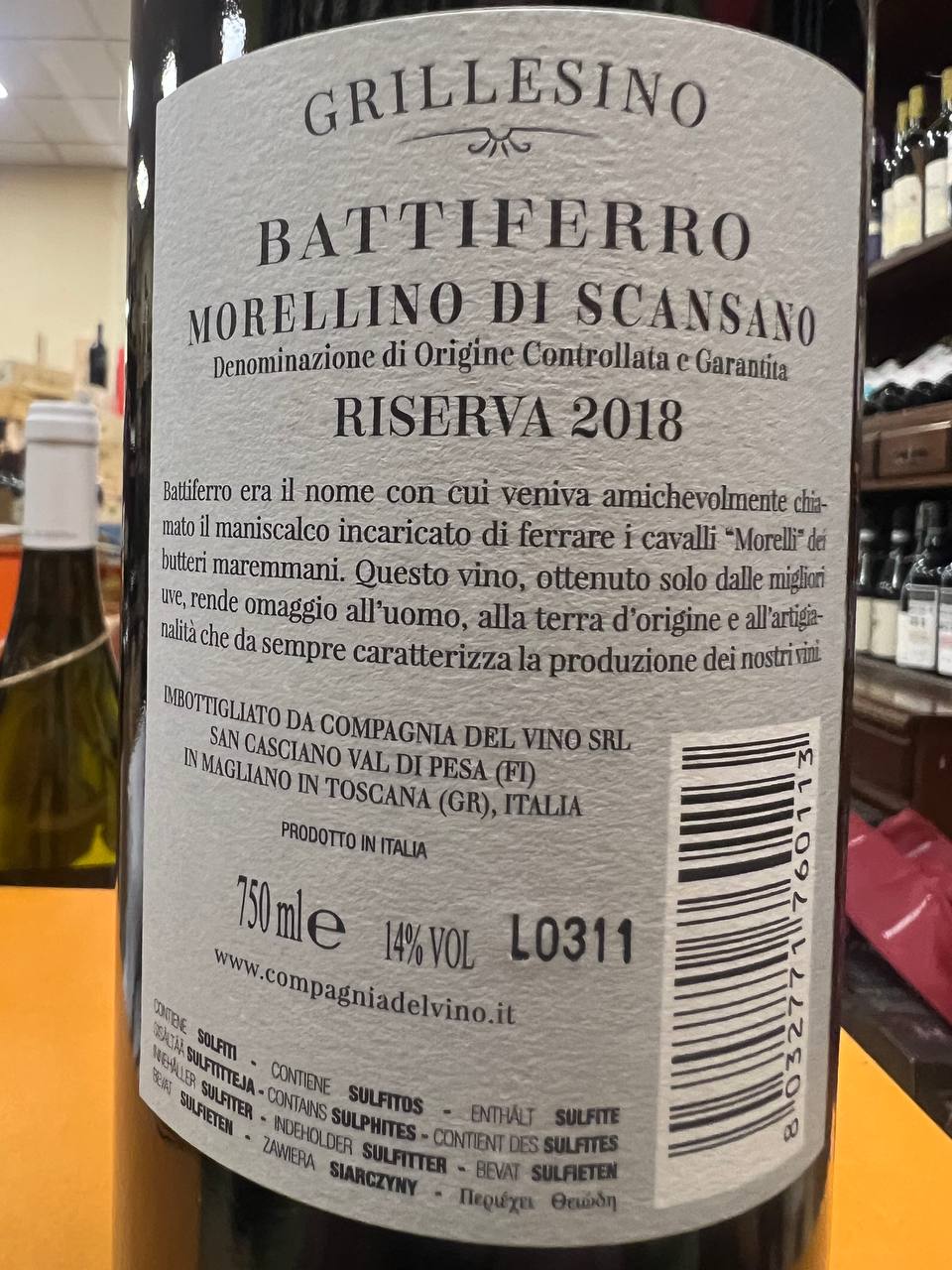 Battiferro 2018 Morellino di Scansano Riserva Grillesino