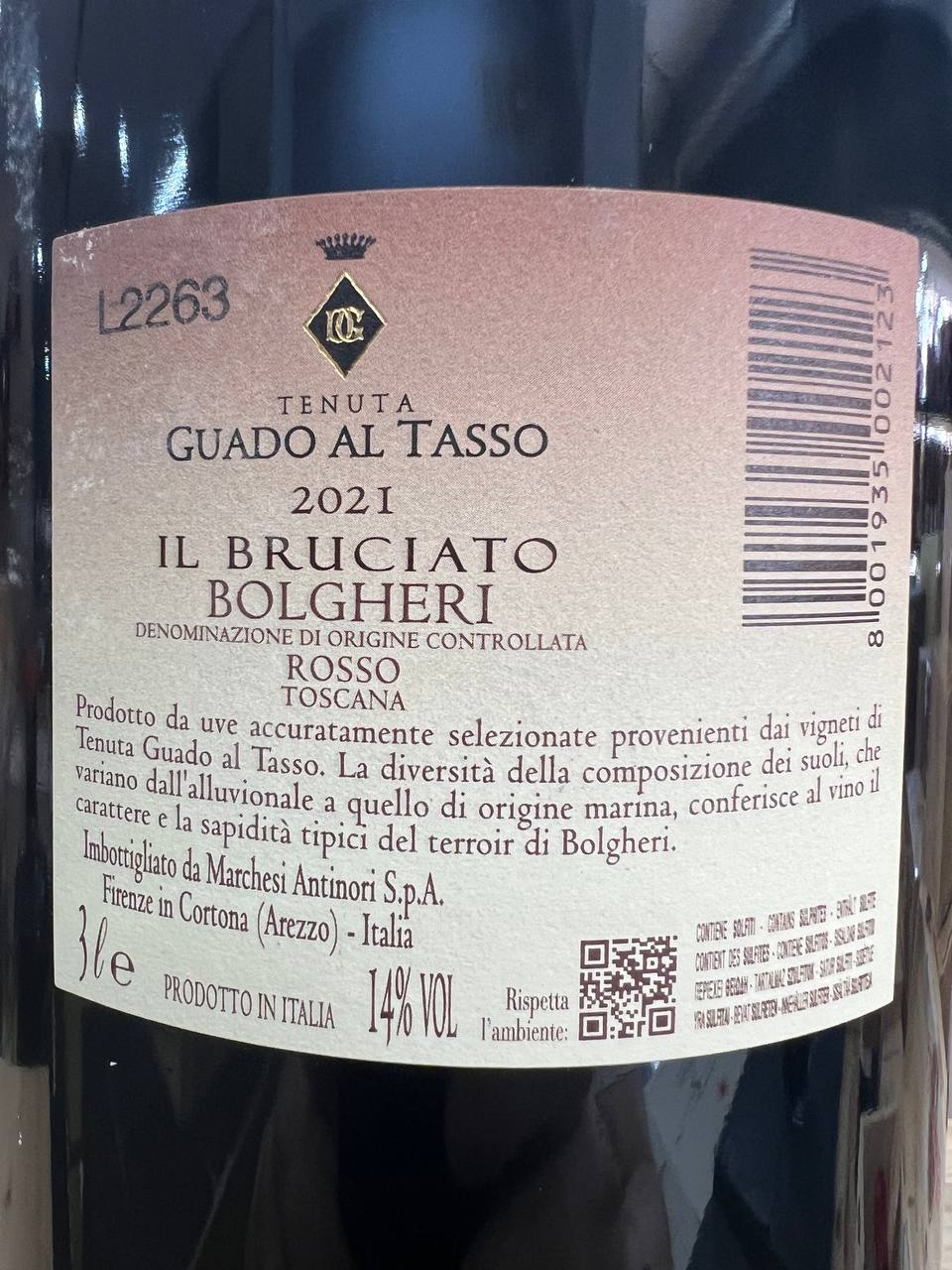 Il Bruciato 2021 Doppia Magnum