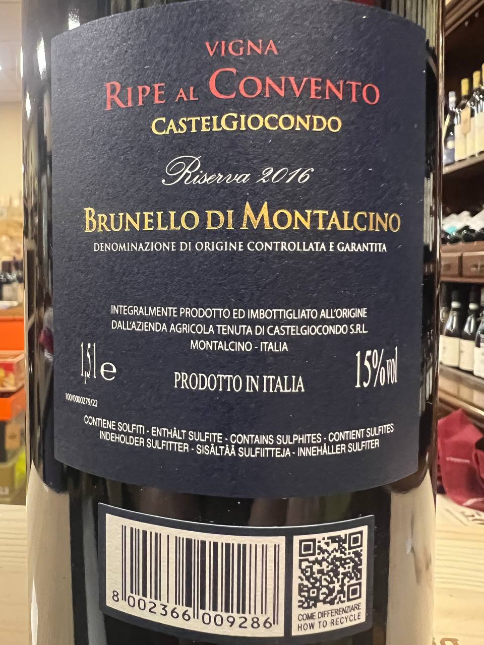 Ripe Al Convento Brunello di Montalcino Riserva 2016 Magnum