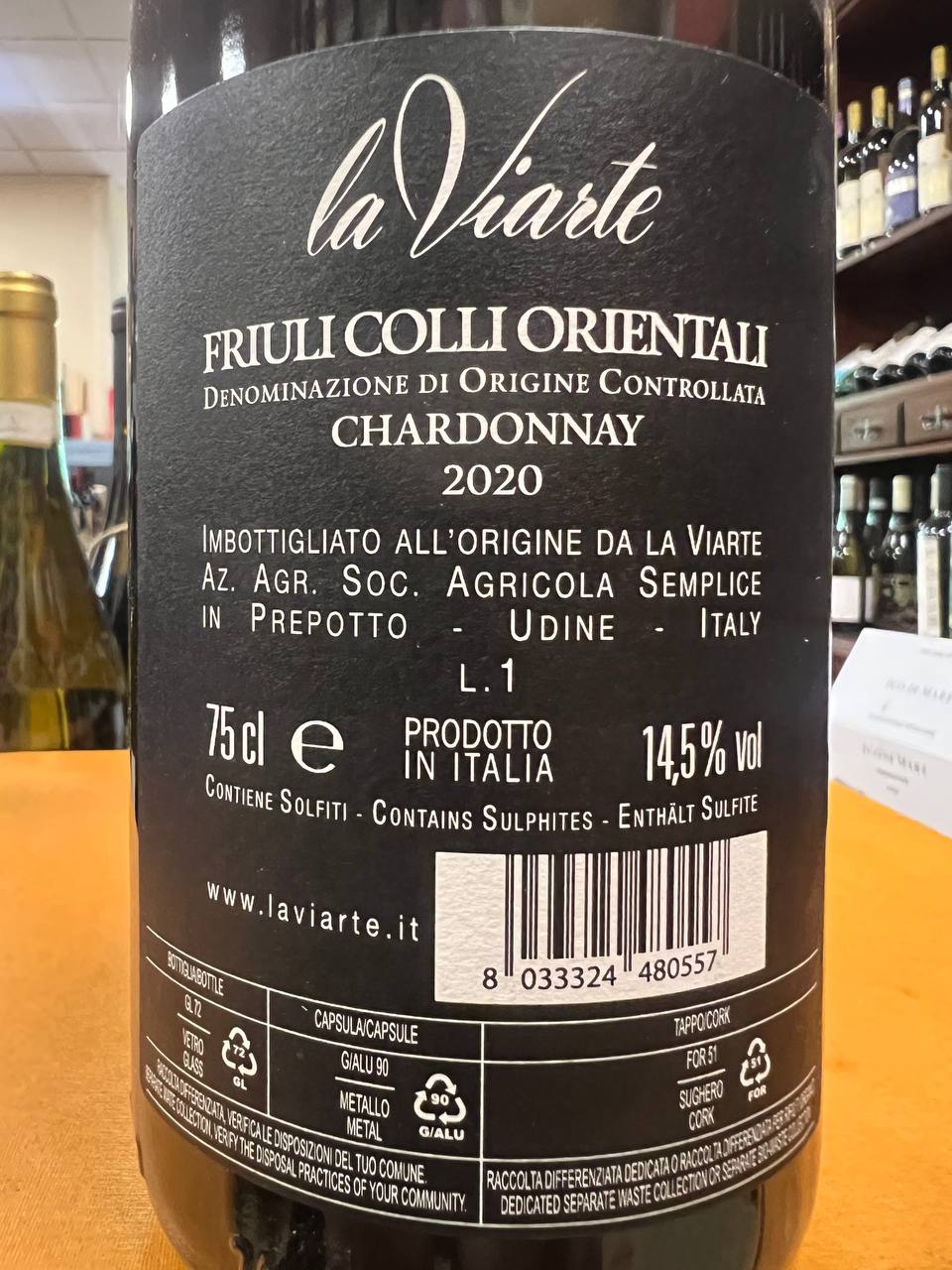 Chardonnay ‘Liende’ Colli DOC 2020 La Viarte