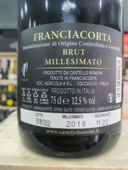 Cru Perdu 2018 Franciacorta Brut Castello Bonomi