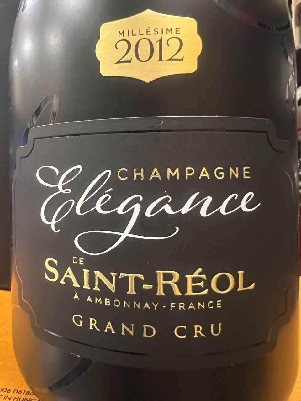 Saint-Réol Élégance 2012 Champagne Grand Cru (Astucciato)