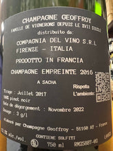 Carica l&#39;immagine nel visualizzatore Galleria,Champagne Blanc De Noirs Empreinte 2016 Geoffroy