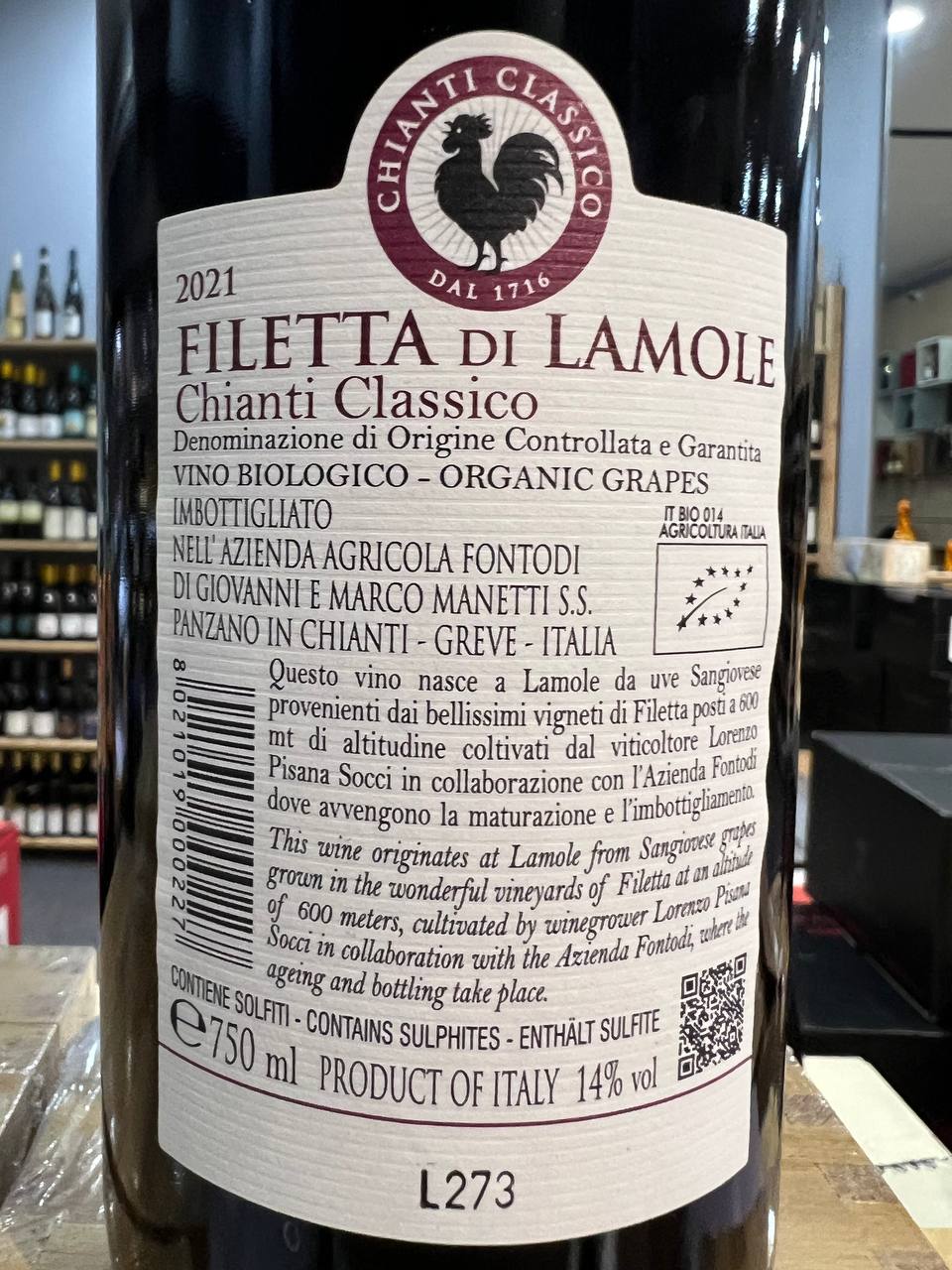 Chianti Classico Fontodi 2021 Filetta di Lamole