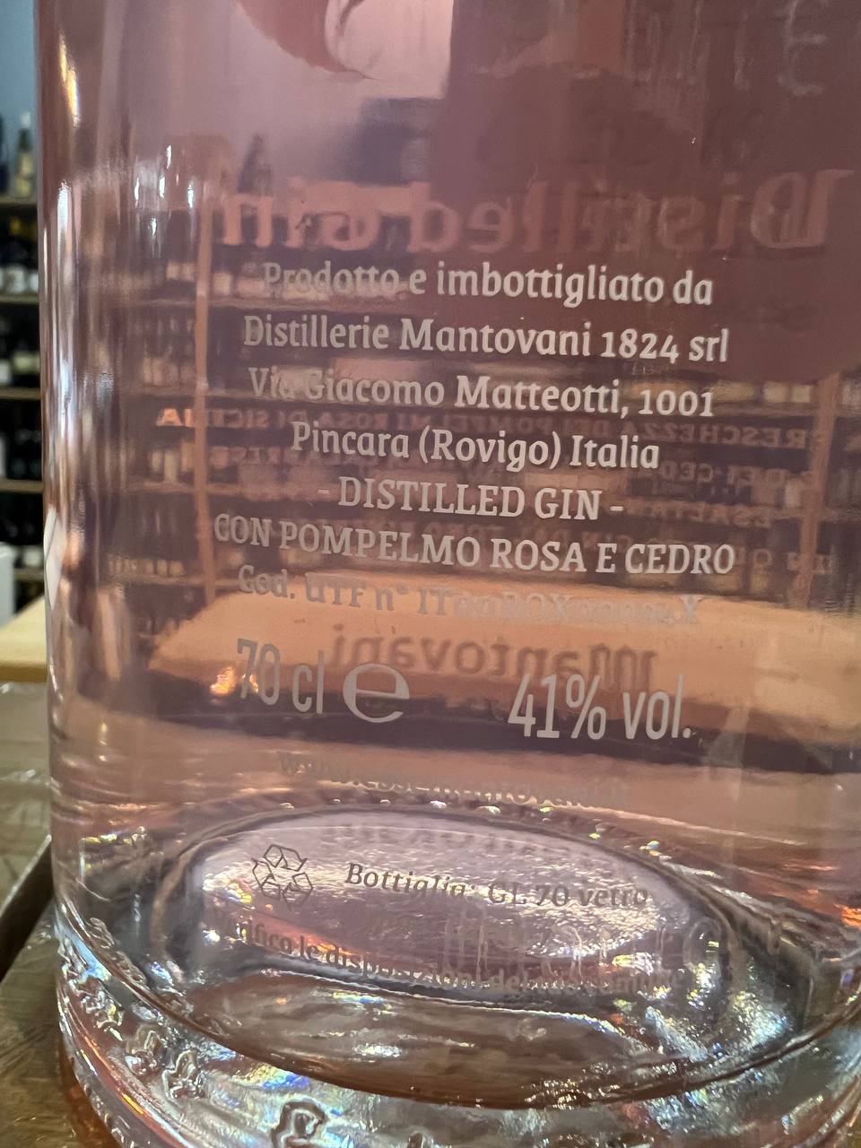 S Mantovani Gin con Pompelmo Rosa e Cedro