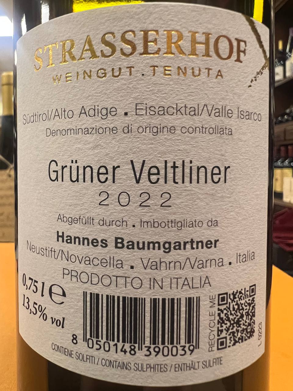 Grüner Veltliner 2022 Strasserhof  Valle Isarco DOC Alto Adige