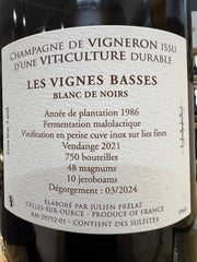 Blanc de Noirs Les Vignes Basses – Champagne Extra-Brut