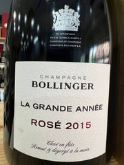 Champagne La Grande Année Rosé Bollinger 2015